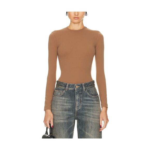 Balenciaga 'Fitted' Brown Polyamide Top Size 38 - Picture 1 of 6